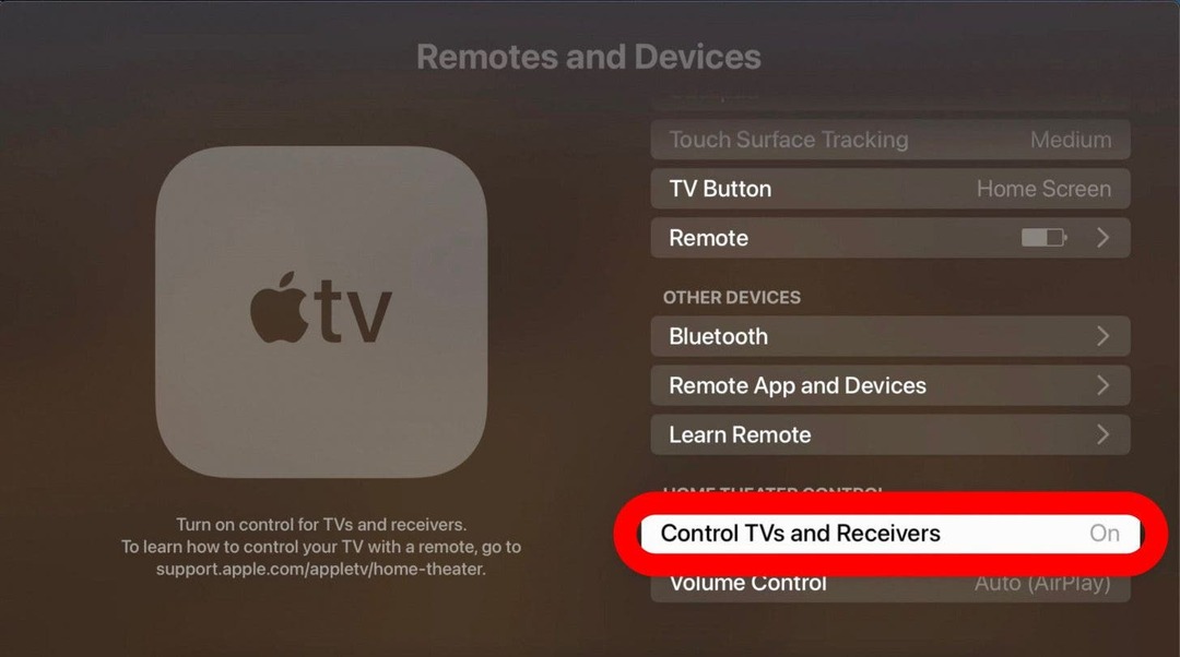 включать и выключать телевизор с помощью Siri Remote