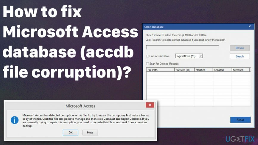 Microsoft Access-database beschadigd