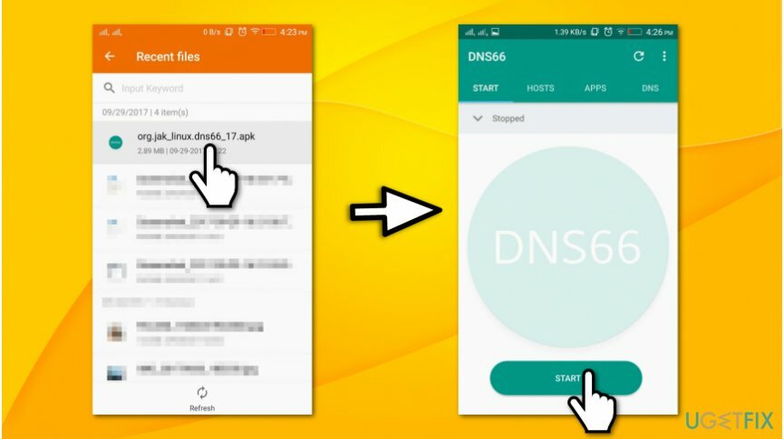 Blocați reclamele pe Android cu DNS66