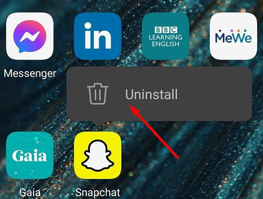 désinstaller Snapchat