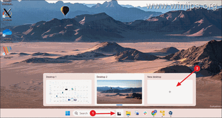विंडोज़ 11 में वर्चुअल डेस्कटॉप कैसे बनाएं।