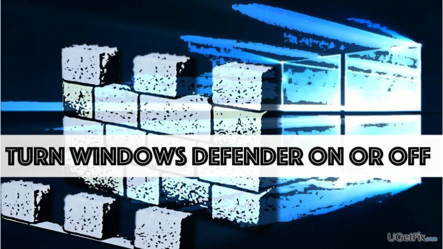 Opas Windows Defenderin kytkemiseen päälle tai pois päältä