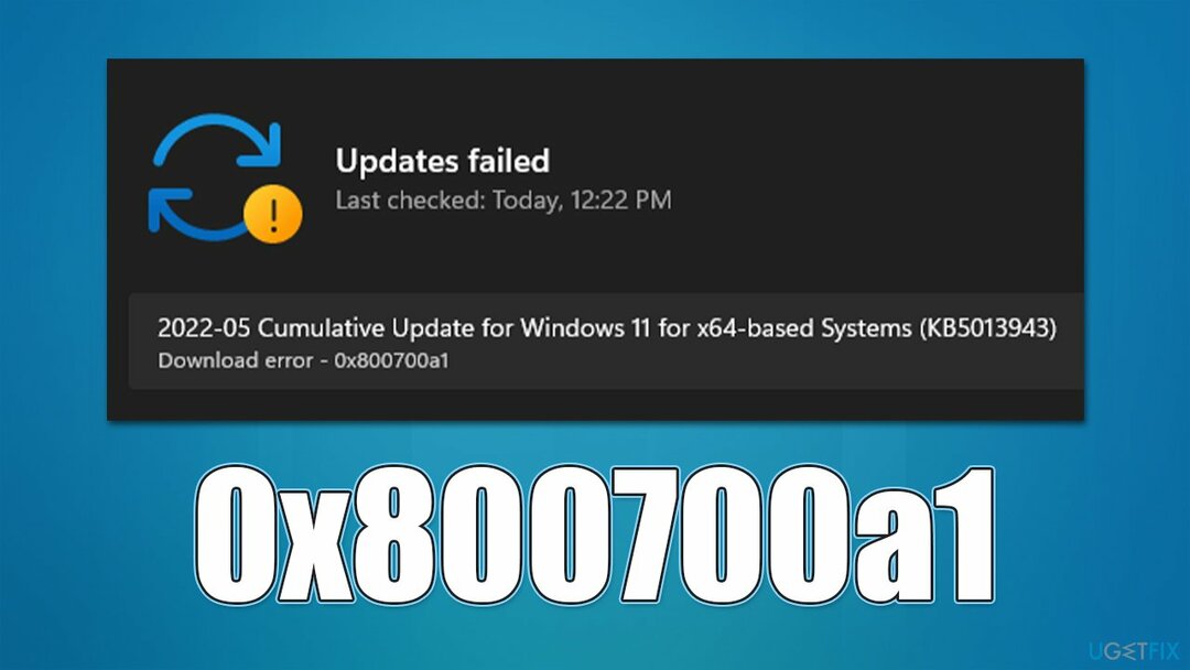 Ako opraviť chybu aktualizácie systému Windows 0x800700a1?