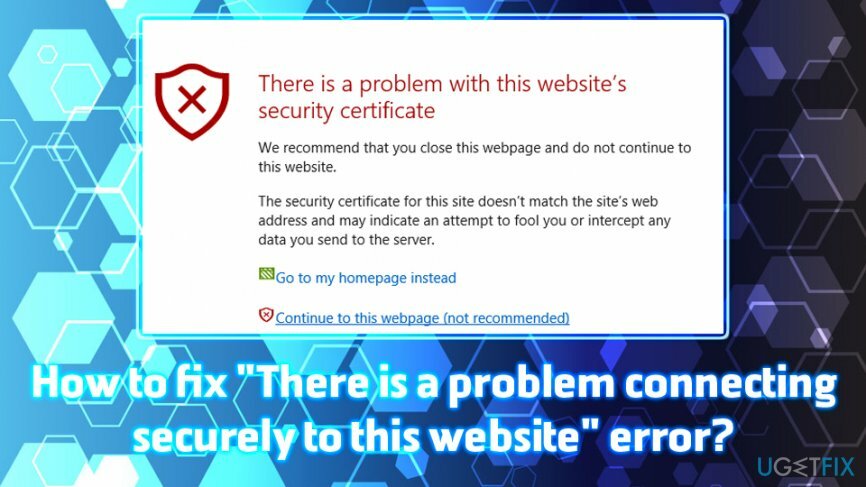 Correção do erro " Há um problema ao conectar com segurança a este site"