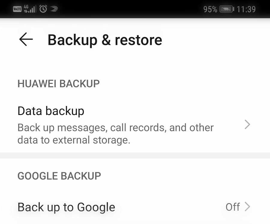 huawei mate 20 backup