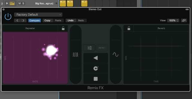 Remix FX programmā Logic Pro X