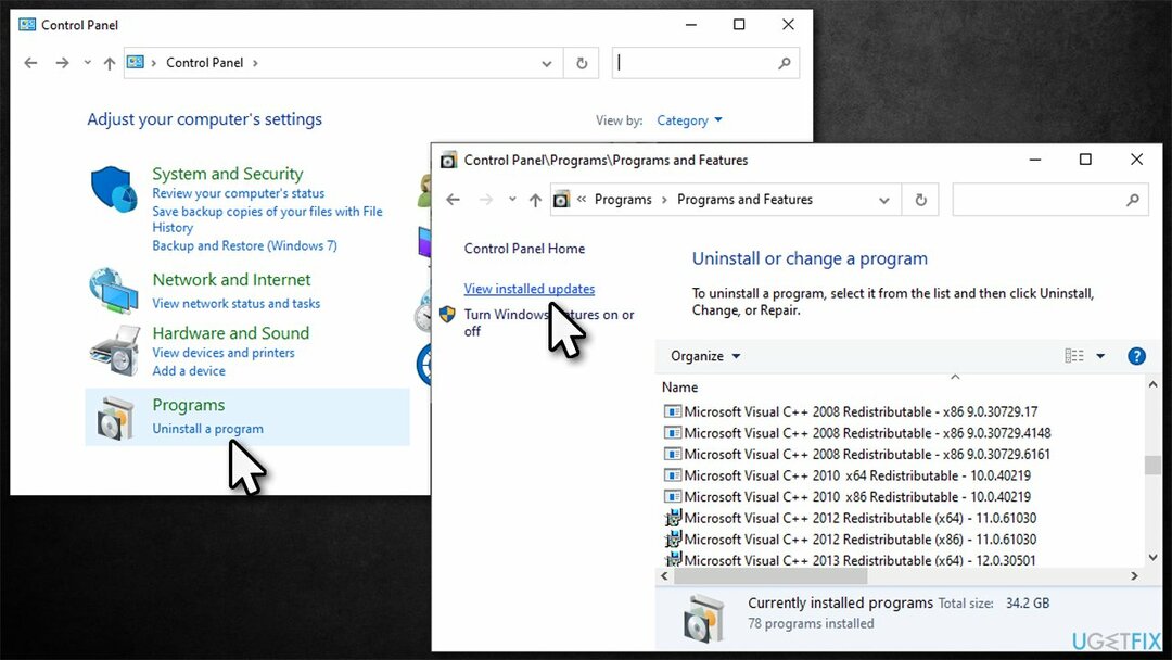 Panel de control de acceso