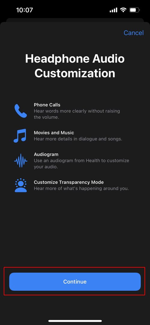 IPhone 7 के साथ AirPods Pro पर वार्तालाप बूस्ट सक्षम करें