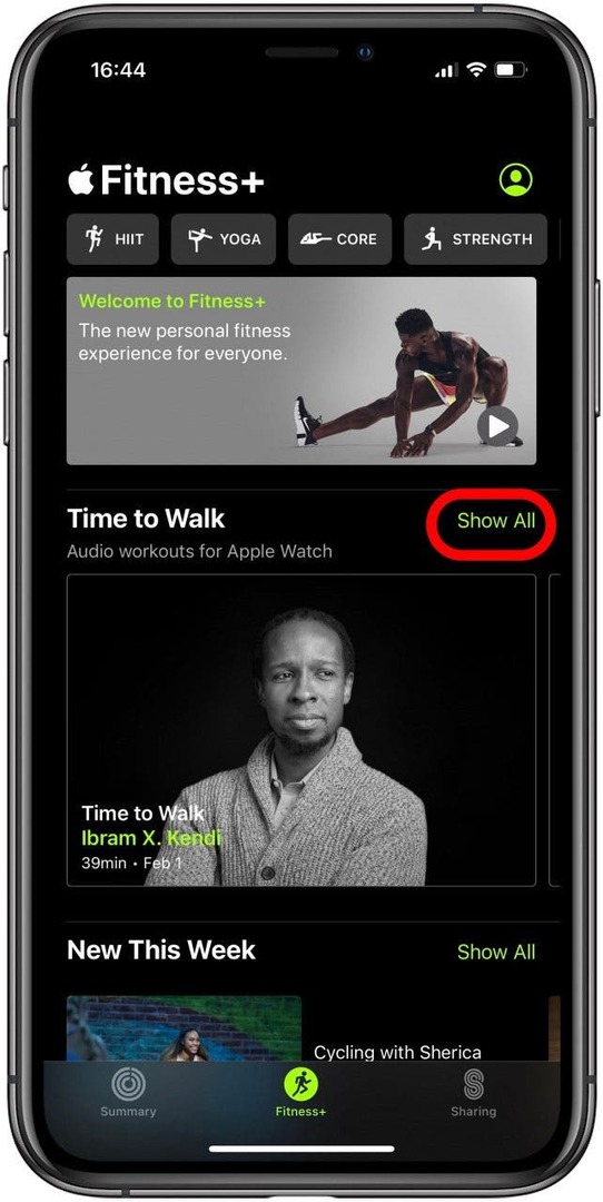 Настройки эпизода Time to Walk на iPhone