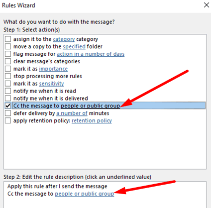 Cc-the-message-to-people-or-public-group-outlook