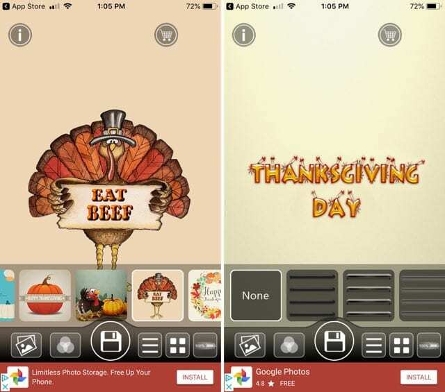 Δημιουργία ταπετσαριών για την Ημέρα των Ευχαριστιών iPhone