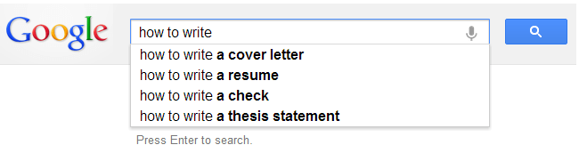google suggestie om lsi trefwoorden te vinden
