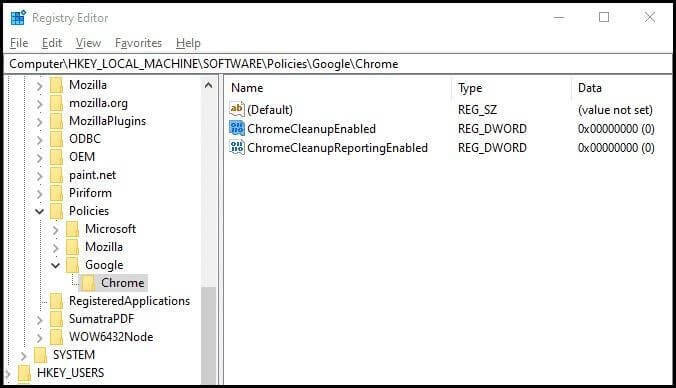 أداة مراسل برامج Chrome