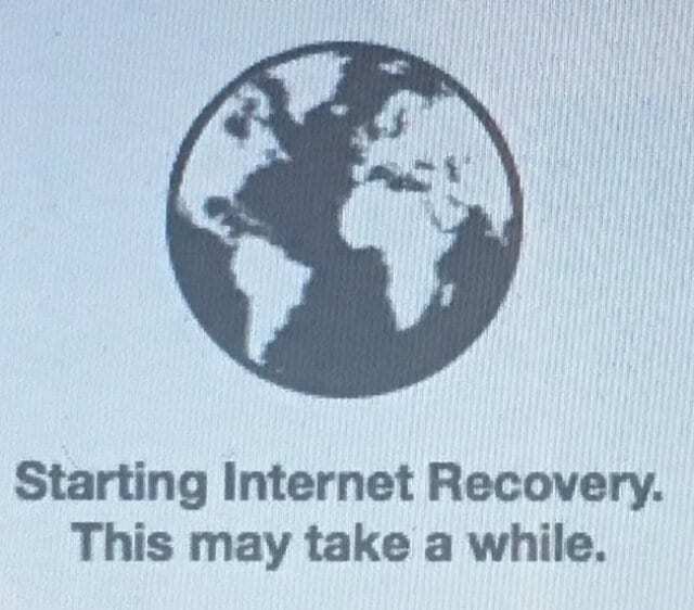 Логотип запуска режима восстановления через Интернет