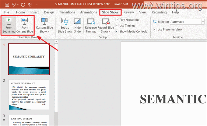 Pratinjau Pertunjukan Slide PowerPoint