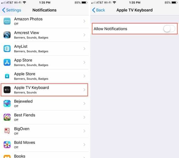 Zakázat iPhone jako klávesnici Apple TV