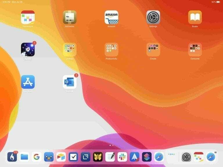 Μεγαλύτερα εικονίδια εφαρμογών iPadOS