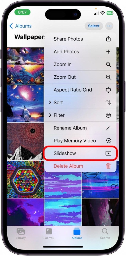 membuat tayangan slide di iPhone