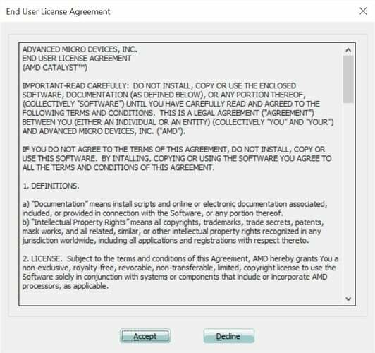 अंतिम उपयोगकर्ता लाइसेंस अनुबंध स्वीकार करें