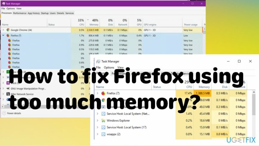 Исправить использование квантовой памяти Firefox