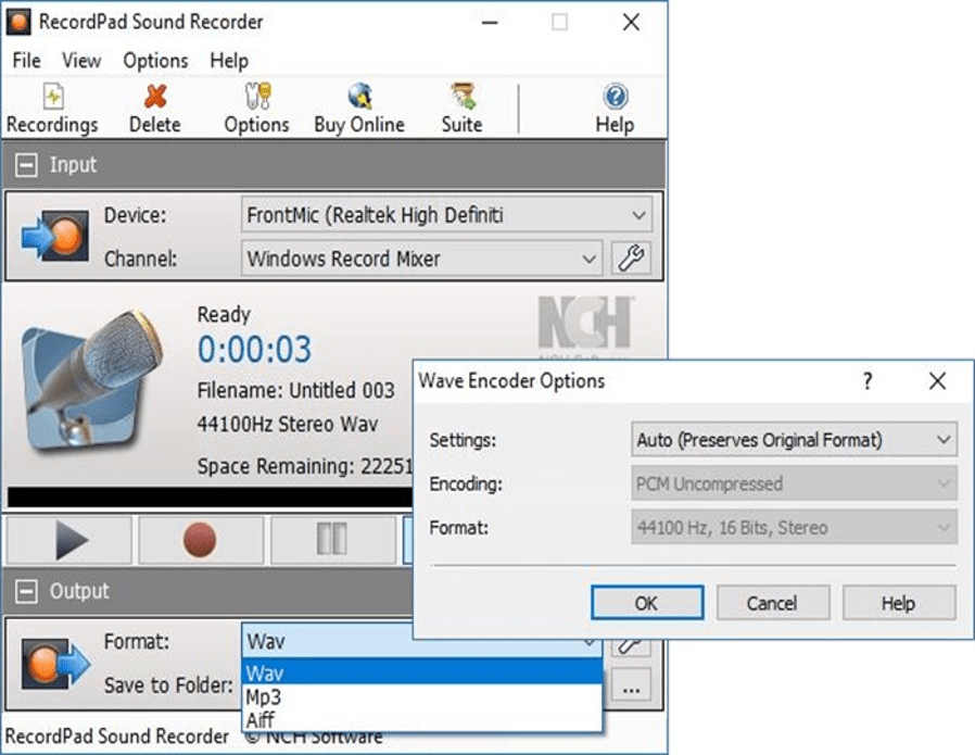 Meilleur outil d'enregistrement audio - RecordPad