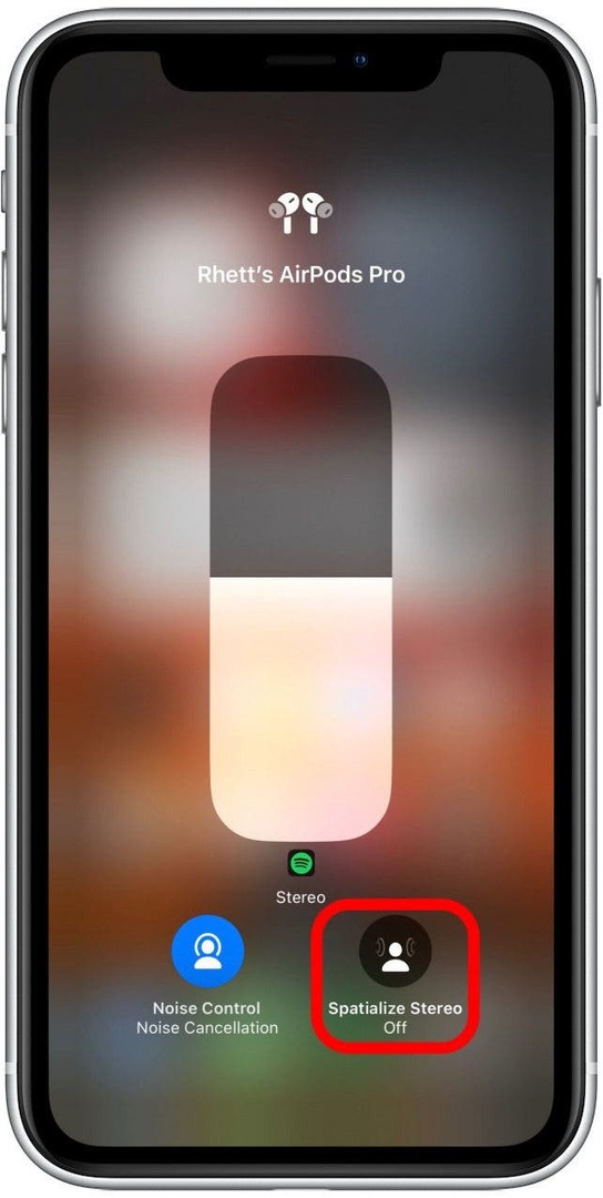 Tryk på Spatialize Stereo.