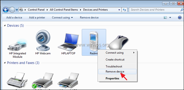 Desinstalar dispositivo Bluetooth