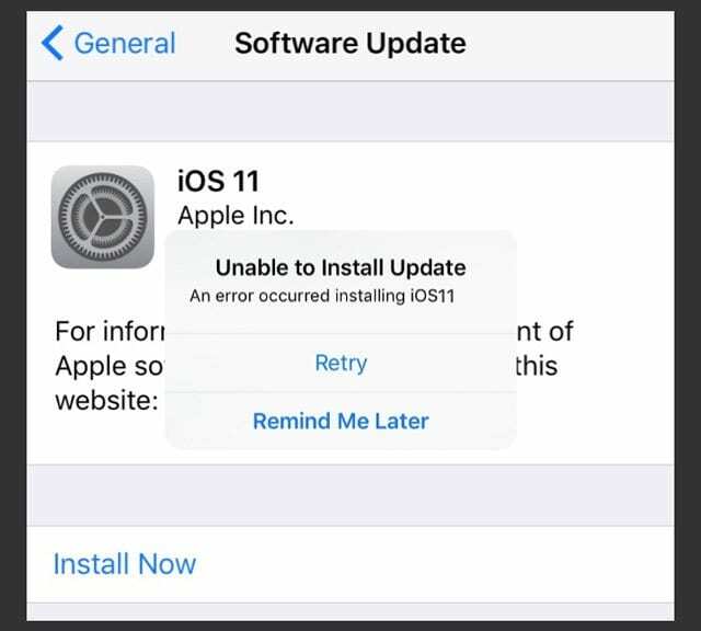 IOS 11 को स्थापित करने में त्रुटि हुई, कैसे-कैसे ठीक करें