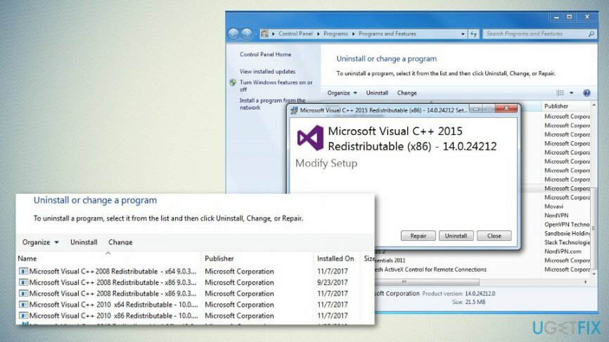 Исправление Microsoft Visual C ++