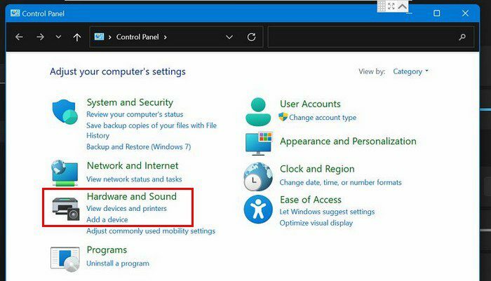 Perangkat Keras dan Suara Windows 11