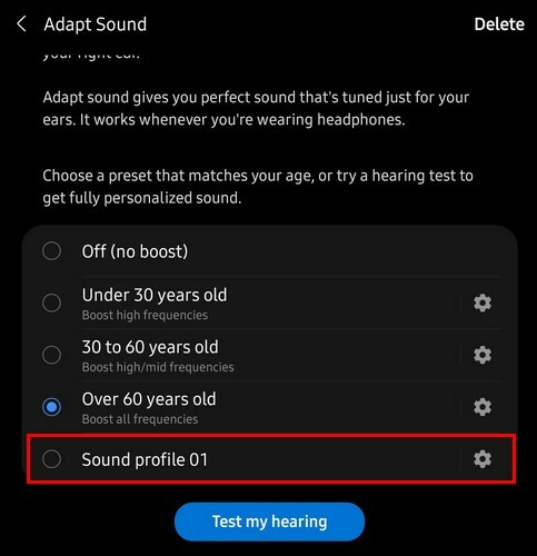 Adapt Sound Профіль планшета Samsung