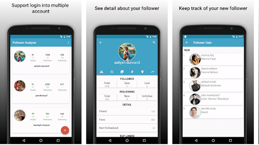 इंस्टाग्राम फॉलोअर्स ऐप - फॉलोअर एनालाइजर