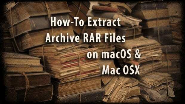 RAR-tiedostojen purkaminen Mac OSX: ssä