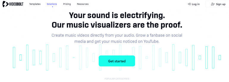 Visualiseur de musique Videobolt