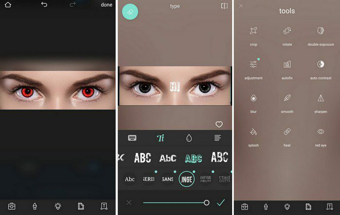 Pixlr Rote-Augen-Entfernung für Android