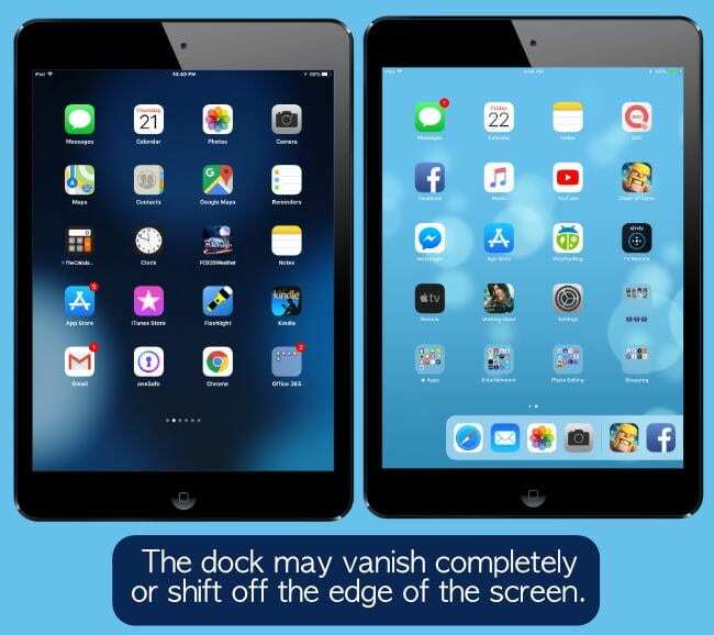 Hvordan ser iPad Dock som forsvinner ut?