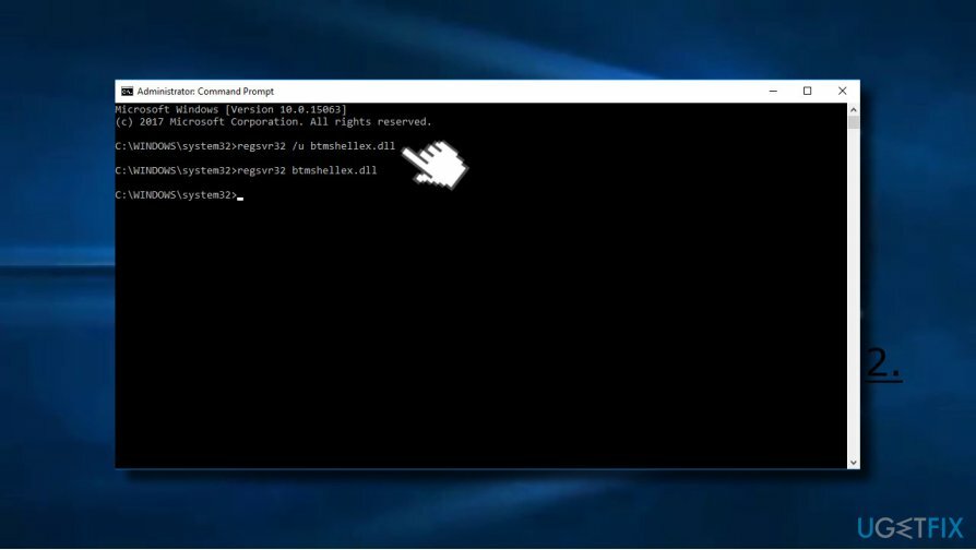 ponovno registrirajte datoteku btmshellex.dll