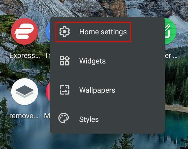 Home-Einstellungen-Widget Android