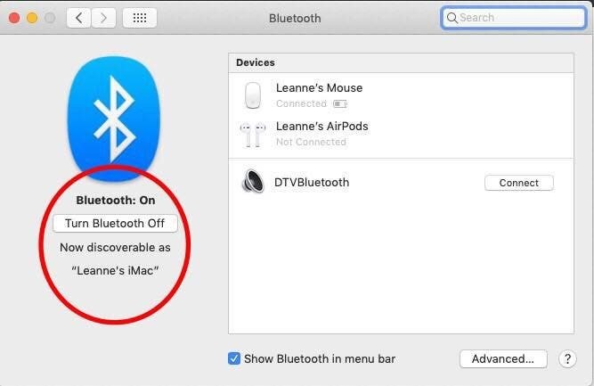 abilita il bluetooth su mac