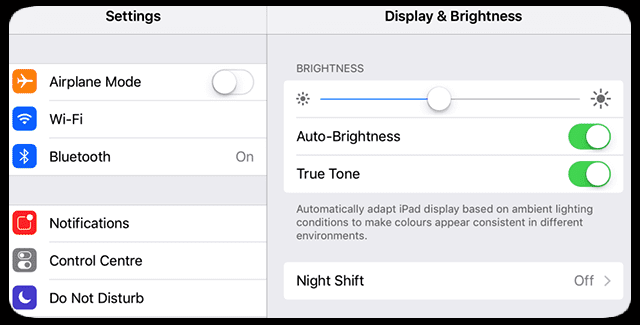 Menyesuaikan iPhone untuk penggunaan malam hari