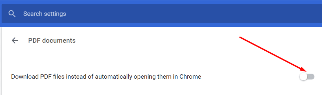 ปิดใช้งานการดาวน์โหลดเอกสาร PDF Chrome