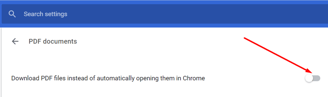 desactivar la descarga de documentos PDF Chrome