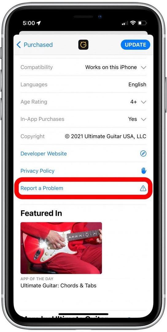 ziņot par problēmu Apple App Store