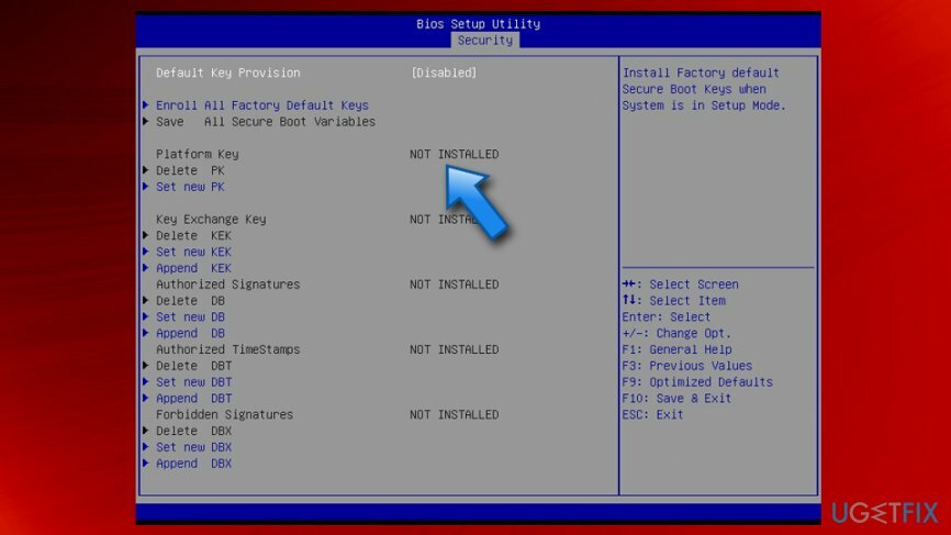 Accedi al menu Gestione chiavi