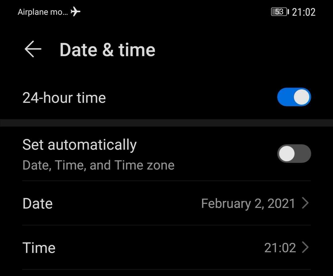 modifier les paramètres de date et d'heure android