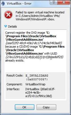 FIX VirtualBox Kann das DVD-Image nicht registrieren 