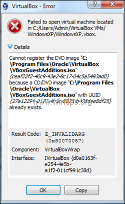 FIX VirtualBox Tidak dapat mendaftarkan gambar DVD 