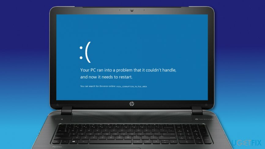 Labojiet POOL_CORRUPTION_IN_FILE_AREA operētājsistēmā Windows 10