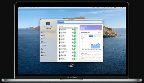 Temp Monitor - приложение для мониторинга температуры процессора Mac