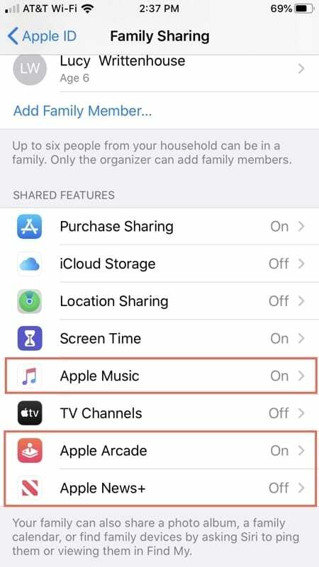 Obiteljsko dijeljenje Zajedničke značajke iPhone